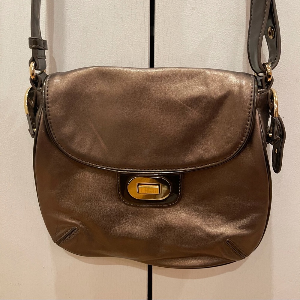 NWOT Bronze Badgley Mischka Crossbody Purse